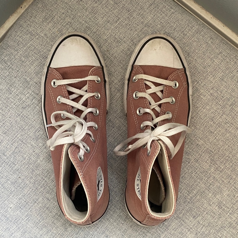 Converse High Tops in Dusty Pink - Picture 6 of 10
